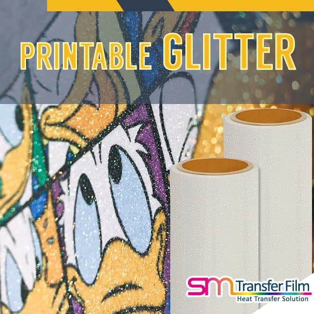 Heat Transfer Vinyl Printable Glitter for textile